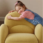 Cloud Silhouette Kids Accent Chair With Plush Curves for Reading Corners