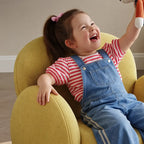Cloud Silhouette Kids Accent Chair With Plush Curves for Reading Corners