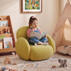 Cloud Silhouette Kids Accent Chair With Plush Curves for Reading Corners