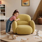 Cloud Silhouette Kids Accent Chair With Plush Curves for Reading Corners