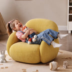 Cloud Silhouette Kids Accent Chair With Plush Curves for Reading Corners