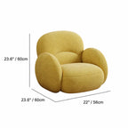 Cloud Silhouette Kids Accent Chair With Plush Curves for Reading Corners Dimensions