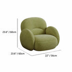 Cloud Silhouette Kids Accent Chair With Plush Curves for Reading Corners Dimensions