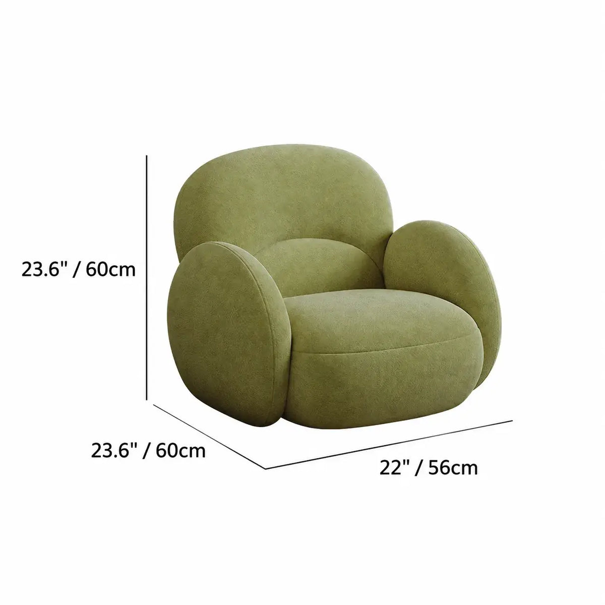 Cloud Silhouette Kids Accent Chair With Plush Curves for Reading Corners Dimensions