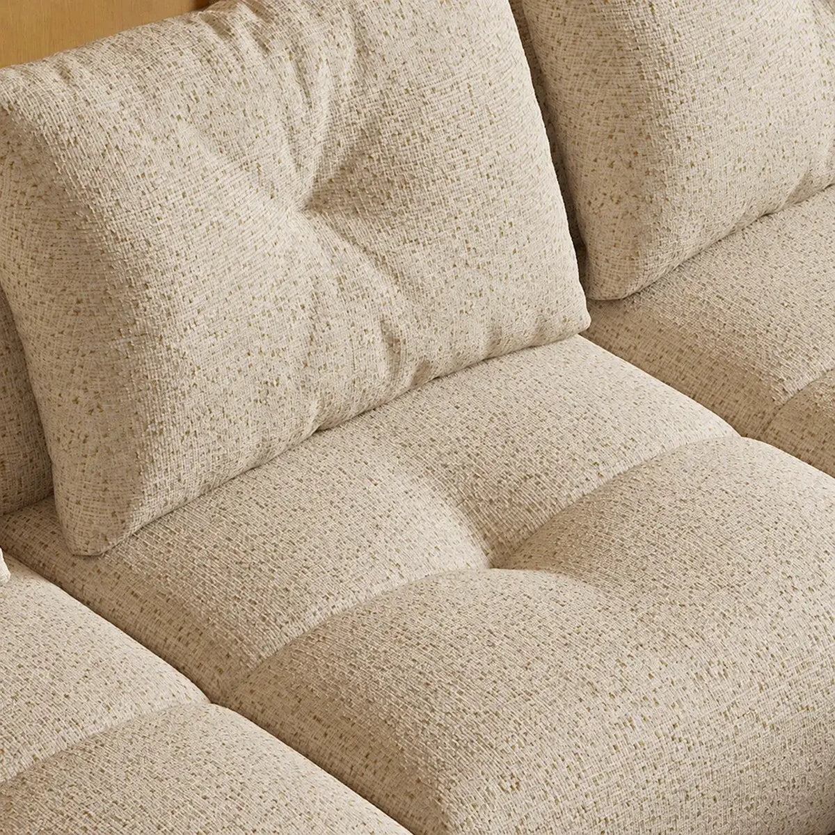 Cloudlike Modular Sofa with Textured Upholstery and Lounge-Ready Low Profile