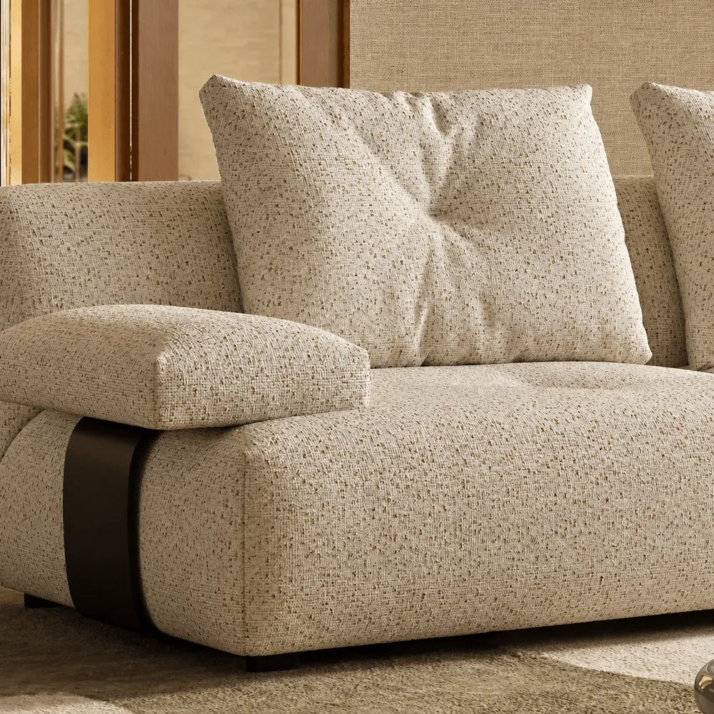 Cloudlike Modular Sofa with Textured Upholstery and Lounge-Ready Low Profile