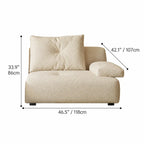 Cloudlike Modular Sofa with Textured Upholstery and Lounge-Ready Low Profile Dimensions