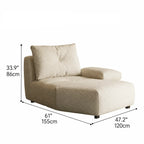 Cloudlike Modular Sofa with Textured Upholstery and Lounge-Ready Low Profile Dimensions