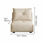 Cloudlike Modular Sofa with Textured Upholstery and Lounge-Ready Low Profile Dimensions