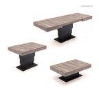 Coco Slim Coffee Table, Extendable Wabi-Sabi Wood Design for Small Living Rooms