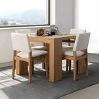 Coco Slim Dining Table, Extendable Ash Wood Console-to-Dining Design