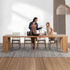 Coco Slim Dining Table, Extendable Ash Wood Console-to-Dining Design Main Product Image