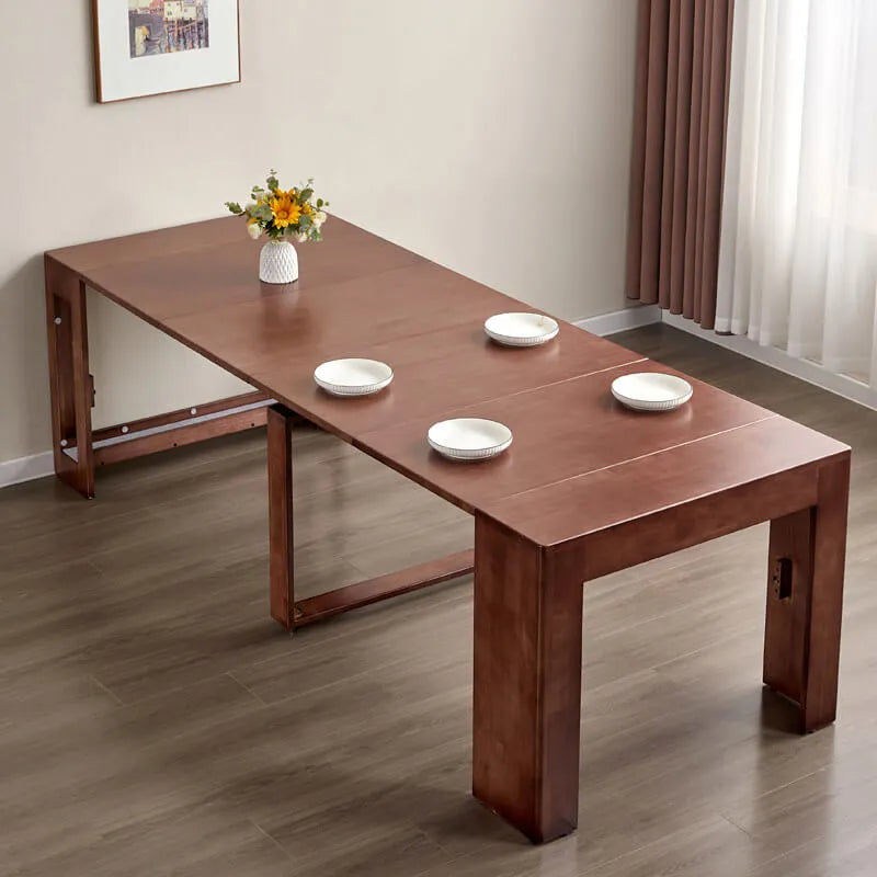 Coco Slim Dining Table, Solid Wood Extendable Storage Design for Small Spaces Secondary image