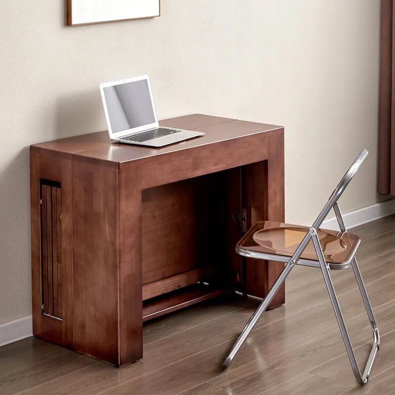 Coco Slim Dining Table, Solid Wood Extendable Storage Design for Small Spaces Main Product Image