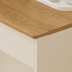 Coco Slim Dining Table With Extendable Storage Island and Outlet