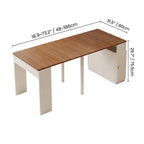 Coco Slim Dining Table With Extendable Storage Island and Outlet