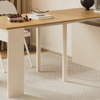 Coco Slim Dining Table With Extendable Storage Island and Outlet