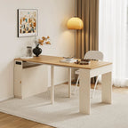 Coco Slim Dining Table With Extendable Storage Island and Outlet