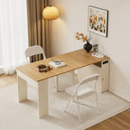 Coco Slim Dining Table With Extendable Storage Island and Outlet Main Product Image
