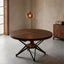 Coco Slim Walnut Extendable Table With Sculptural Starburst Base Main Product Image