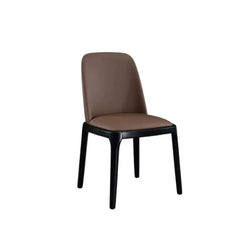 Coffee Brown Single Dining Chair with High-Density Foam for Comfort