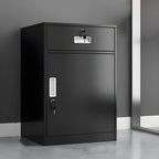 Color-Block Metal File Cabinet With Locking Drawer and Door