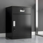 Color-Block Metal File Cabinet With Locking Drawer and Door