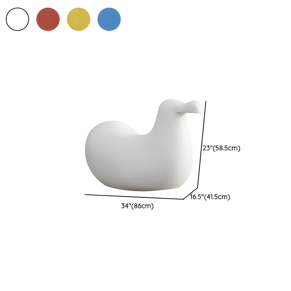 Colorful Animal-Themed Plastic Chair for Kids' Playroom Dimensions