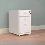 Colorful Locking Metal Filing Cabinets With Casters and Drawers