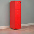 Colorful Locking Metal Filing Cabinets With Casters and Drawers
