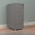Colorful Locking Metal Filing Cabinets With Casters and Drawers