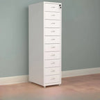 Colorful Locking Metal Filing Cabinets With Casters and Drawers