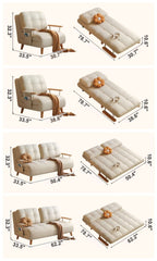 Comfortable Dual-Function Sofa Bed with Cat-Resistant Fabric Dimensions