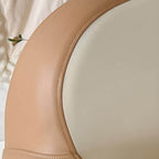 Comfortable Off-White and Brown Upholstered Club Chair for Kids