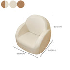 Comfortable Off-White and Brown Upholstered Club Chair for Kids Dimensions