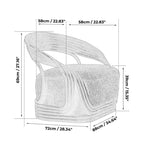 Comfy Rattan Chair with Sherpa - Reddish Brown/Navy Blue/Light Gray/Beige/Coffee