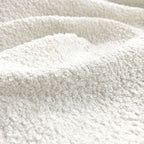 Compact Backless Bedroom Bench with Plush Sherpa Padding and Natural Wood Base