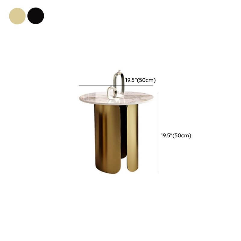 Compact Circular Sintered Stone Coffee Tables for Small Living Rooms Dimensions