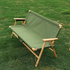 Compact-Fold Double Outdoor Folding Lounge Bench with Back Pocket & Carry Handle Main Product Image