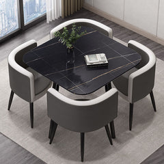 Compact Luxury Dining Set with Sintered Stone Top
