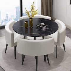 Compact Luxury Dining Set with Sintered Stone Top