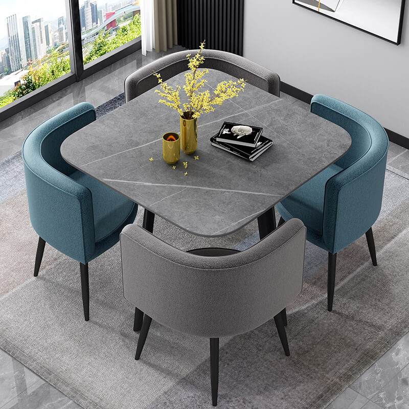 Compact Luxury Dining Set with Sintered Stone Top