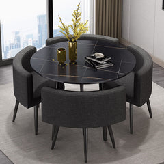 Compact Luxury Dining Set with Sintered Stone Top