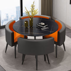 Compact Luxury Dining Set with Sintered Stone Top
