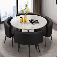 Compact Luxury Dining Set with Sintered Stone Top