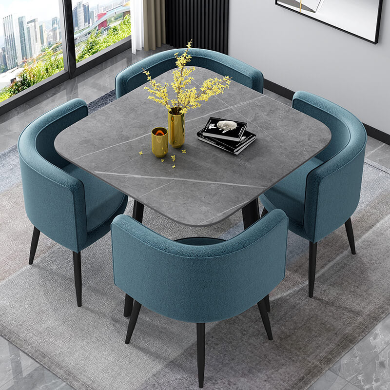 Compact Luxury Dining Set with Sintered Stone Top