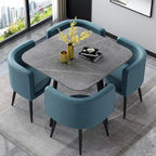 Compact Luxury Dining Set with Sintered Stone Top