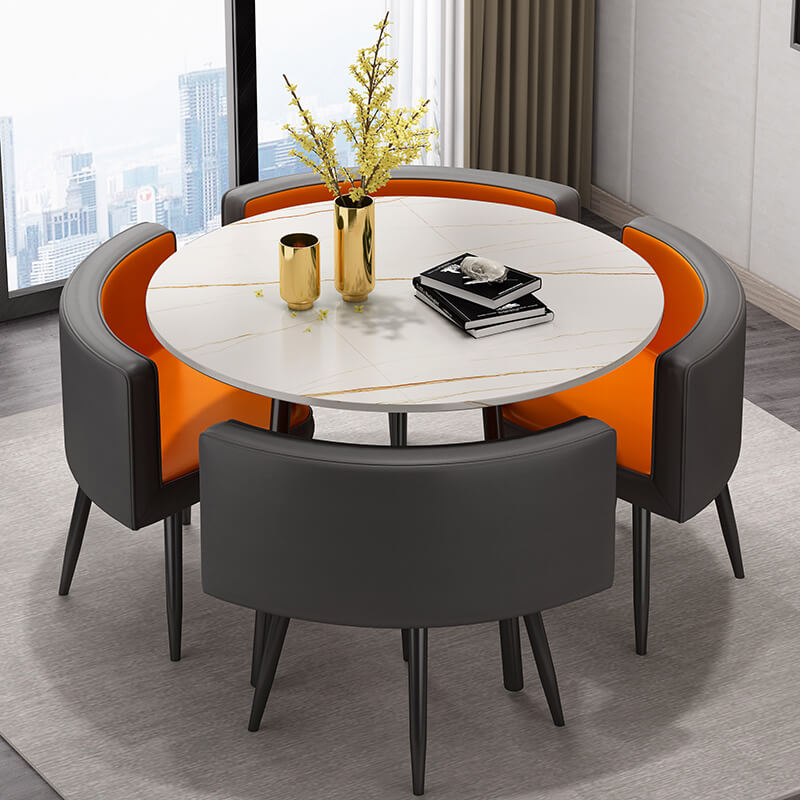 Compact Luxury Dining Set with Sintered Stone Top
