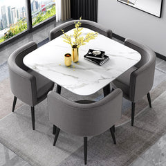Compact Luxury Dining Set with Sintered Stone Top