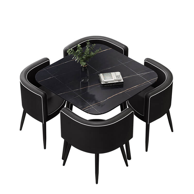 Compact Luxury Dining Set with Sintered Stone Top
